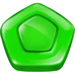 Grünes Pentagon symbol