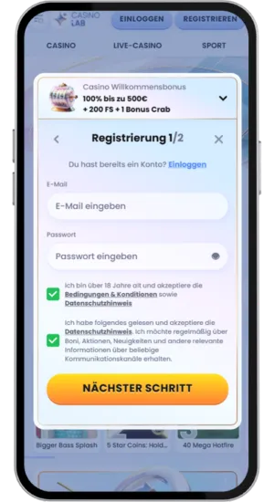 Registrierung im Online-Casino durchführen