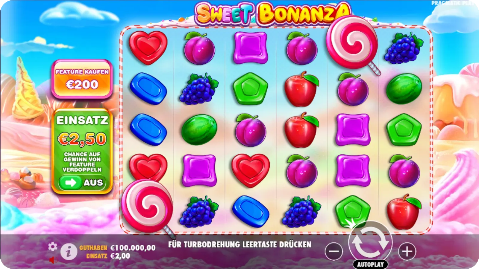 Sounddesign im Sweet Bonanza Casino